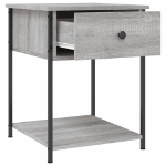 Comodini 2 pz Grigio Sonoma 44x45x58 cm in Legno Multistrato