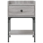 Comodini 2 pz Grigio Sonoma 40,5x31x60 cm in Legno Multistrato