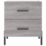 Comodino Grigio Sonoma 40x35x47,5 cm in Legno Multistrato