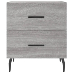 Comodini 2 pz Grigio Sonoma 40x35x47,5 cm in Legno Multistrato