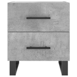 Comodini 2 pz Grigio Cemento 40x35x47,5 cm in Legno Multistrato