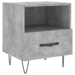 Comodini 2 pz Grigio Cemento 40x35x47,5 cm in Legno Multistrato