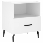 Comodini 2 pz Bianchi 40x35x47,5 cm in Legno Multistrato