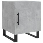 Comodini 2 pz Grigio Cemento 40x40x50 cm in Legno Multistrato