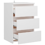 Comodini 2 pz Bianco Lucido 40x35x62,5 cm in Truciolato