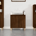 Mobile Lavabo Rovere Marrone 58x33x60 cm in Legno Multistrato