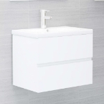 Mobile Bagno con Lavabo Integrato Bianco in Truciolato