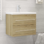 Mobile Bagno con Lavabo Integrato Rovere Sonoma in Truciolato