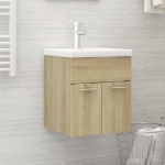 Mobile Bagno con Lavabo Integrato Rovere Sonoma in Truciolato