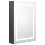 Armadietto Bagno con Specchio e LED Grigio 50x13x70 cm