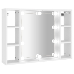 Mobile a Specchio con LED Bianco 76x15x55 cm