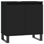 Mobile da Bagno Nero 58x33x60 cm in Legno Multistrato