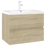 Mobile Bagno con Lavabo Integrato Rovere Sonoma in Truciolato