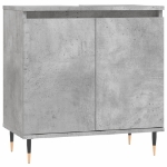 Armadietto da Bagno Grigio Cemento 58x33x60cm Legno Multistrato