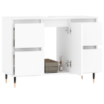 Mobile da Bagno Bianco 80x33x60 cm in Legno Multistrato