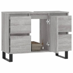 Mobile da Bagno Grigio Sonoma 80x33x60 cm in Legno Multistrato