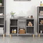 Mobile Lavabo Grigio Sonoma 80x33x60 cm in Legno Multistrato