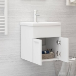 Mobile Bagno con Lavabo Integrato Bianco in Legno Multistrato