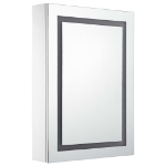 Armadietto Bagno con Specchio e LED 50x13x70 cm