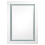 Armadietto Bagno con Specchio e LED Grigio 50x13x70 cm