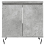 Armadietto da Bagno Grigio Cemento 58x33x60cm Legno Multistrato