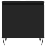 Mobile da Bagno Nero 58x33x60 cm in Legno Multistrato