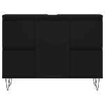 Mobile da Bagno Nero 80x33x60 cm in Legno Multistrato