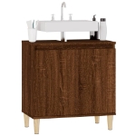 Mobile Lavabo Rovere Marrone 58x33x60 cm in Legno Multistrato