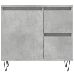 Armadietto da Bagno Grigio Cemento 65x33x60cm Legno Multistrato