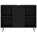 Mobile da Bagno Nero 80x33x60 cm in Legno Multistrato