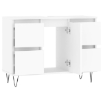 Mobile da Bagno Bianco 80x33x60 cm in Legno Multistrato