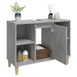 Mobile Lavabo Grigio Cemento 80x33x60 cm in Legno Multistrato