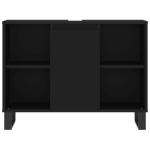 Mobile da Bagno Nero 80x33x60 cm in Legno Multistrato