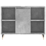 Armadietto da Bagno Grigio Cemento 80x33x60cm Legno Multistrato