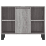 Mobile da Bagno Grigio Sonoma 80x33x60 cm in Legno Multistrato