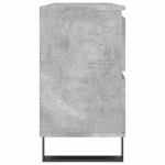 Armadietto da Bagno Grigio Cemento 80x33x60cm Legno Multistrato