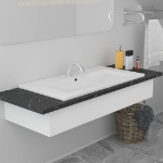 Lavabo da Incasso 81x39,5x18,5 cm in Ceramica Bianco