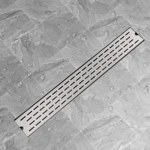 Canaletta Drenaggio Lineare per Doccia 830x140 mm Acciaio Inox