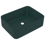 Lavandino Luxury Verde Scuro Opaco 41x30x12 cm in Ceramica