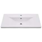 Lavabo da Incasso 81x39,5x18,5 cm in Ceramica Bianco