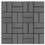 Piastrelle per Decking in WPC 11 pz 30x30cm 1 mq Grigio