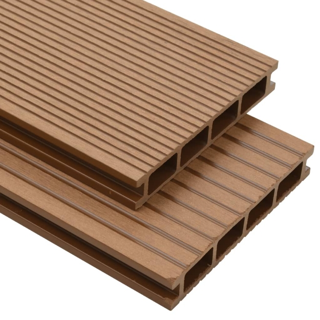 Pavimento per Esterni in WPC Cavo con Accessori 10m² 2,2m Teak