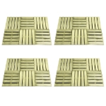 Piastrelle per Decking 24 pz 50x50 cm in Legno Verde