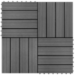 Piastrelle per Decking 22 pz 30x30cm 2mq in WPC Grigio