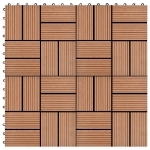 Piastrelle per Decking 22 pz 30x30cm 2mq in WPC Marrone