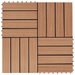 Piastrelle per Decking 22 pz 30x30cm 2mq in WPC Colore Teak