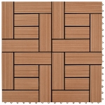 Piastrelle per Decking 22 pz 30x30cm 2mq in WPC Marrone