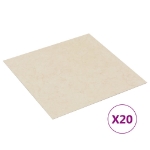 Listoni per Pavimenti Autoadesivi 20 pz in PVC 1,86 m² Beige