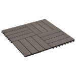 Piastrelle per Decking 22 pz 30x30cm 2mq in WPC Marrone Scuro