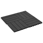 Piastrelle per Decking 22 pz 30x30cm 2mq in WPC Nero